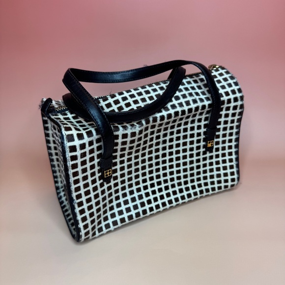 Vintage Kate Spade Square Patterned Calf Hair Handbag - Picture 3 of 7
